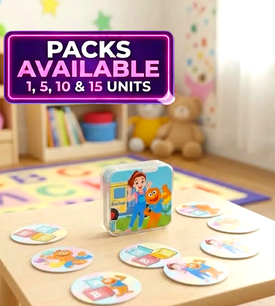 Rachel Memory Game | Kids Party Favors | 14 Token Set | Educational Toy | 14 Piece Random Mix | Kids Party Favors