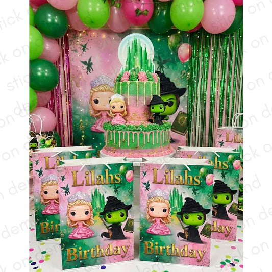Personalised Small  Wicked  Party Favor Bag – Birthday Theme - Birthday Bag / Wicked  Party Favors Bag