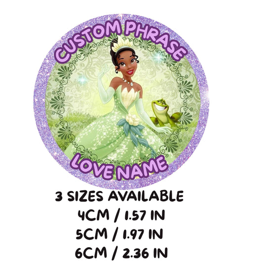 Personalised Custom Phrase Thank You Stickers –Tiana  Party Favor Labels - Tiana  Thank You Stickers -Tiana Party