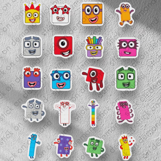 20 Number Blocks   Stickers