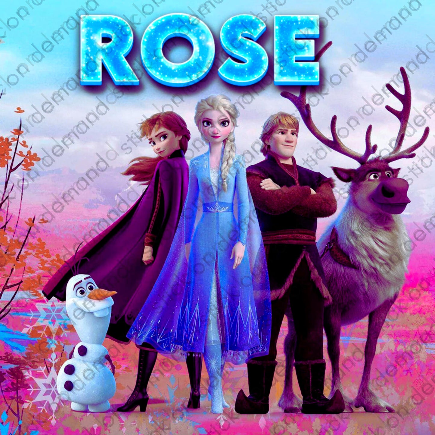 Personalised Frozen Placemat & Coaster  - Tableware – Custom Designs Available -