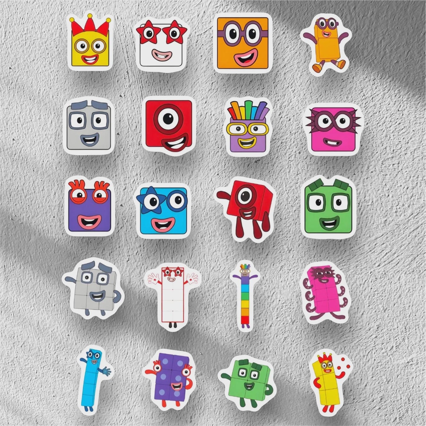 20 Number Blocks   Stickers