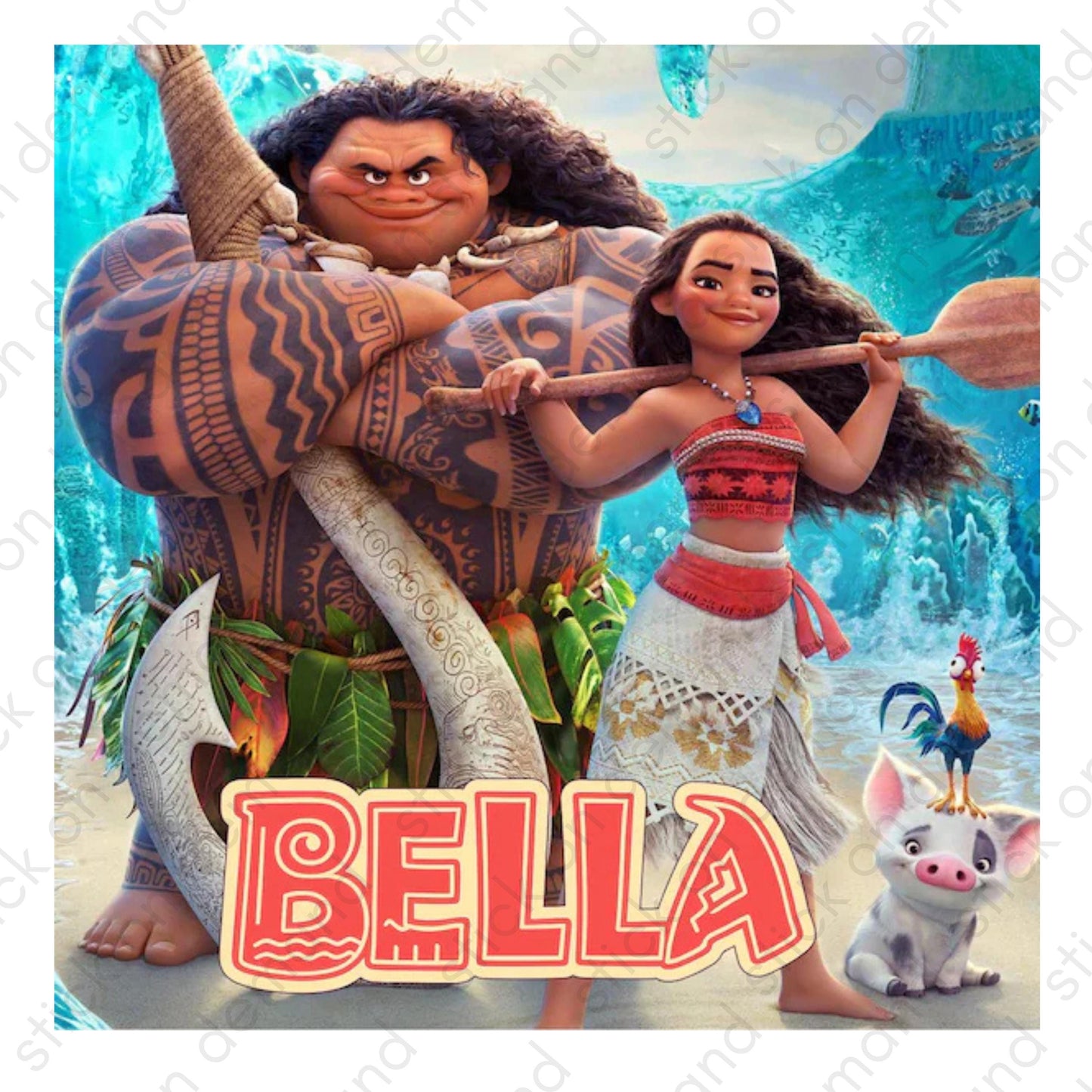 Personalised Moana Placemat & Coaster  - Tableware – Custom Designs Available -