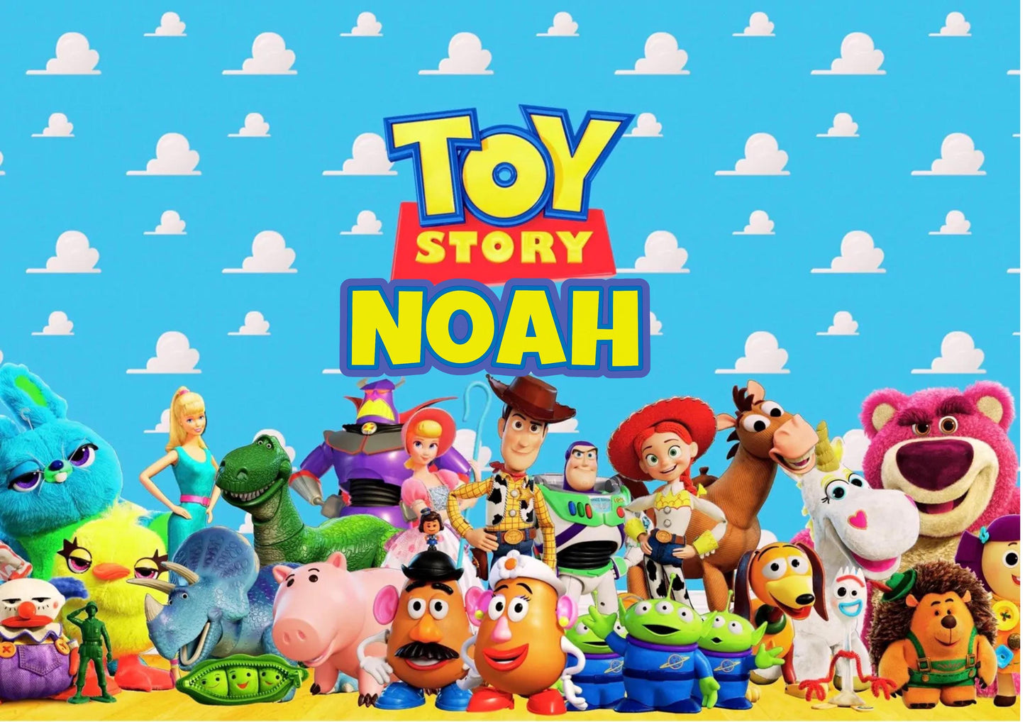 Personalised Toy Story  A3 Poster / Custom Cartoon with Child’s Name / Printed on Premium Matte Paper