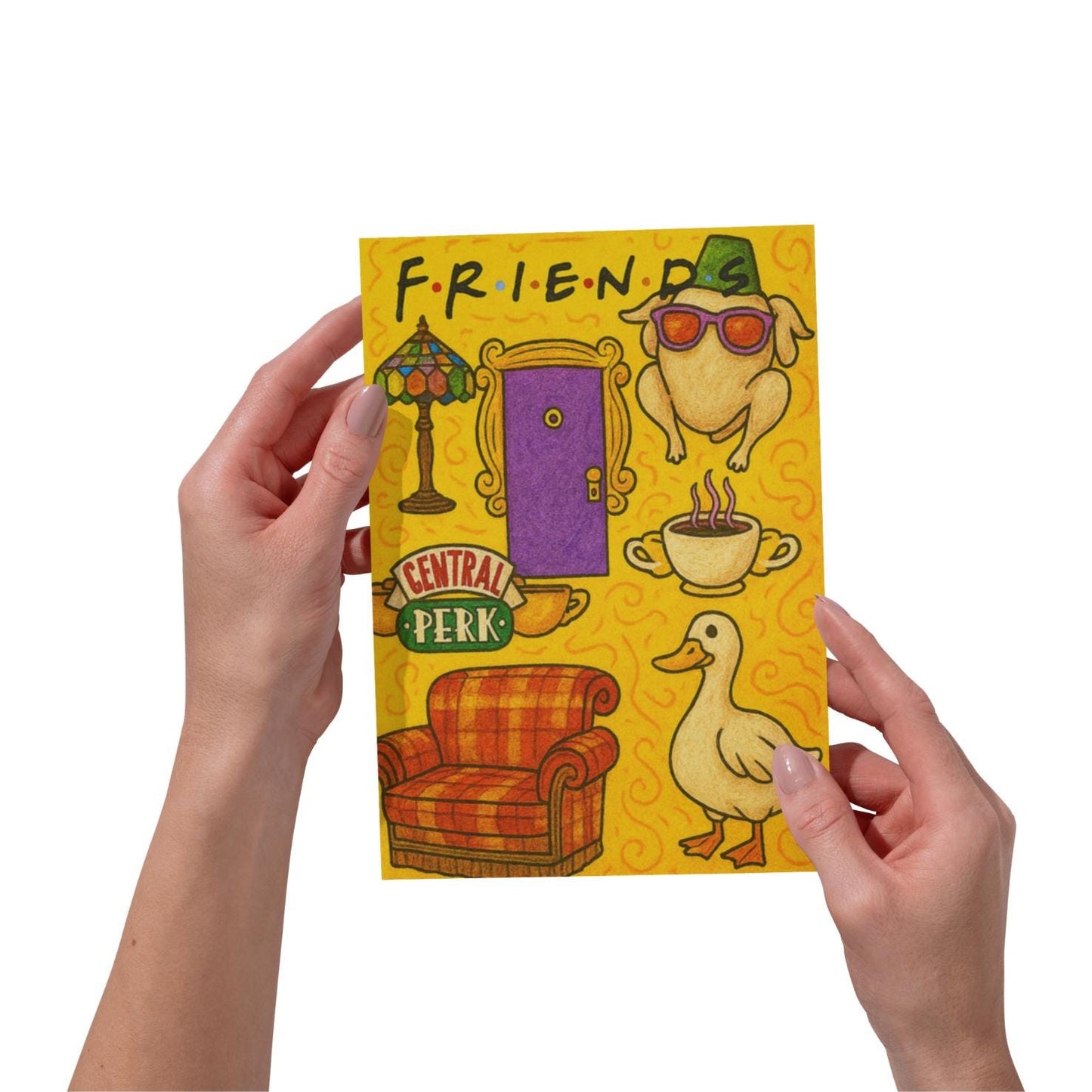Friends Mini Notebook & Stickers, Handmade Kraft Cover
