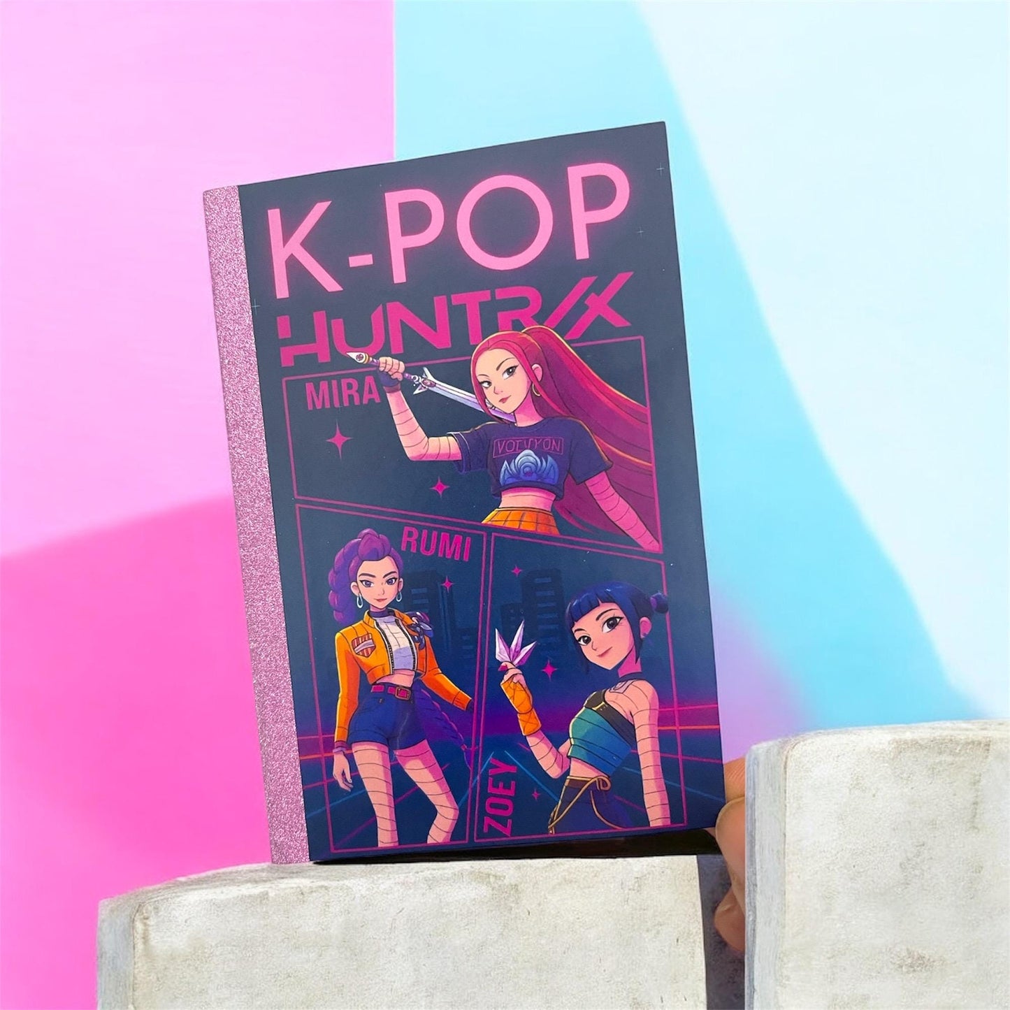 K-POP Glitter Notebook - Kpop Party Favor / Mini K-pop note / Great for Party Favors and Gifts / Mini Note Kpop / A5  Notepad