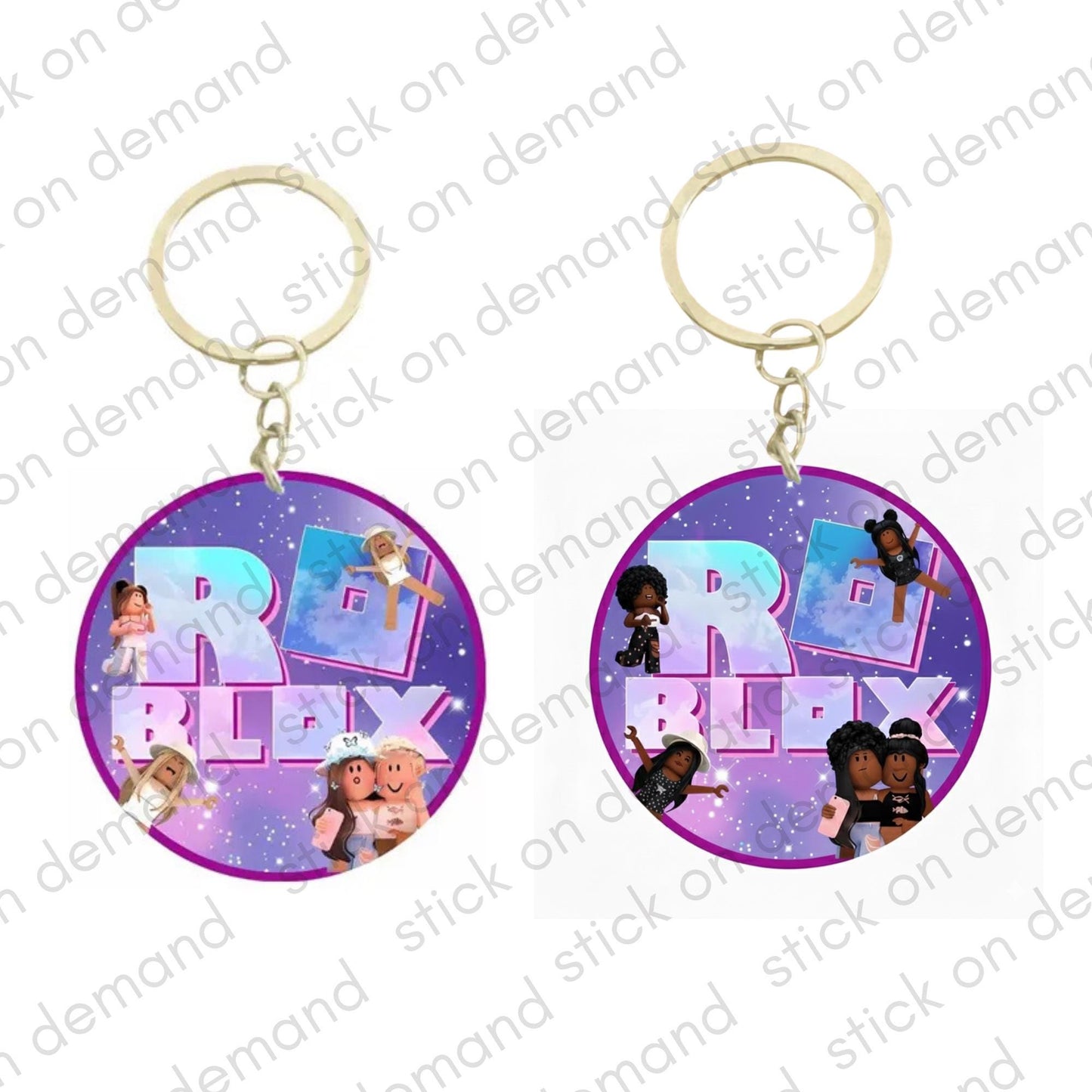 Roblox Girls Keychain – Birthday Party Favor, Goodie Bag Gift