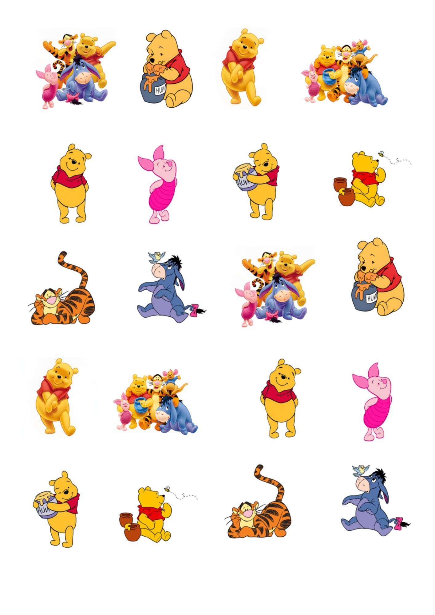 20 Winnie the Pooh Stickers