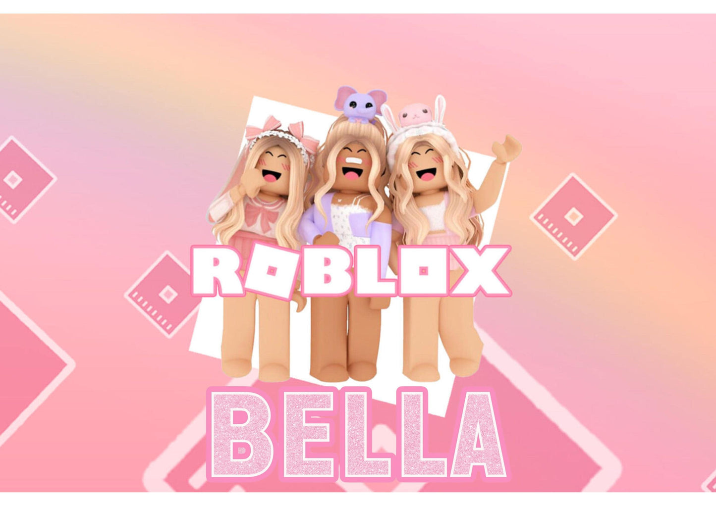 Personalised Laminated  Roblox Girls Placemat & Coaster Tableware – Custom Designs Available - Personalised kids placemat