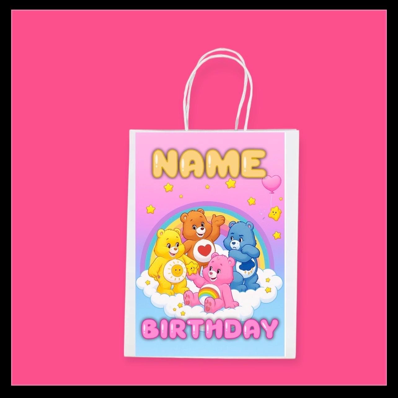 Personalised Small Cute Bear Party Favor Bag – Birthday Theme - Birthday Bag / Cute  Bear Party Favors Bag