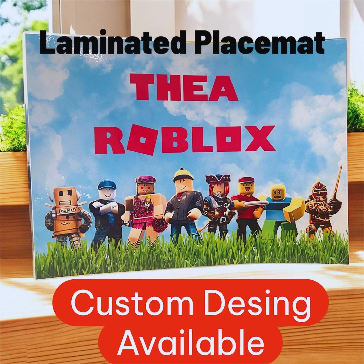 Personalised Sherek  Placemat & Coaster    –Personalised -  Sherek   , Kids Tableware – Custom Designs Available