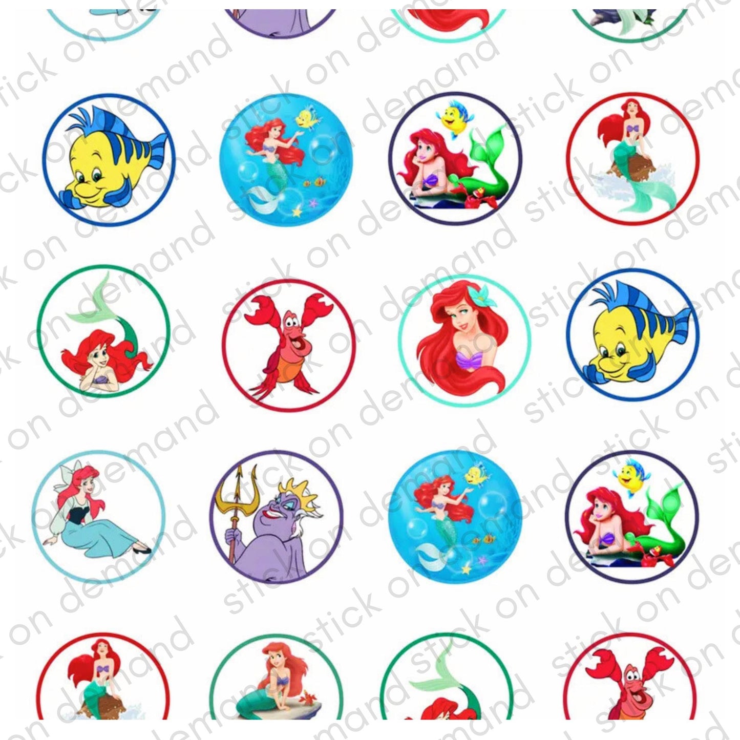 20 Little Mermaid Stickers