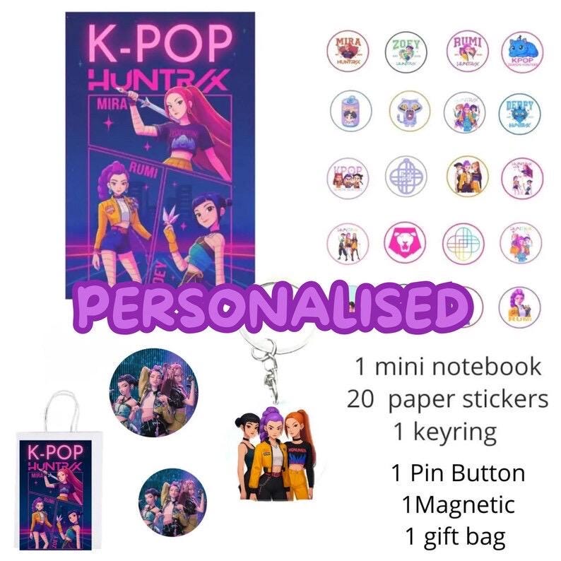 KPop Hunters Stickers  / Party Kit /  Vinyl  Waterproof Stickers / Paper Stickers  /Shape Stickers/ Party Favor  / K Pop  Hunters