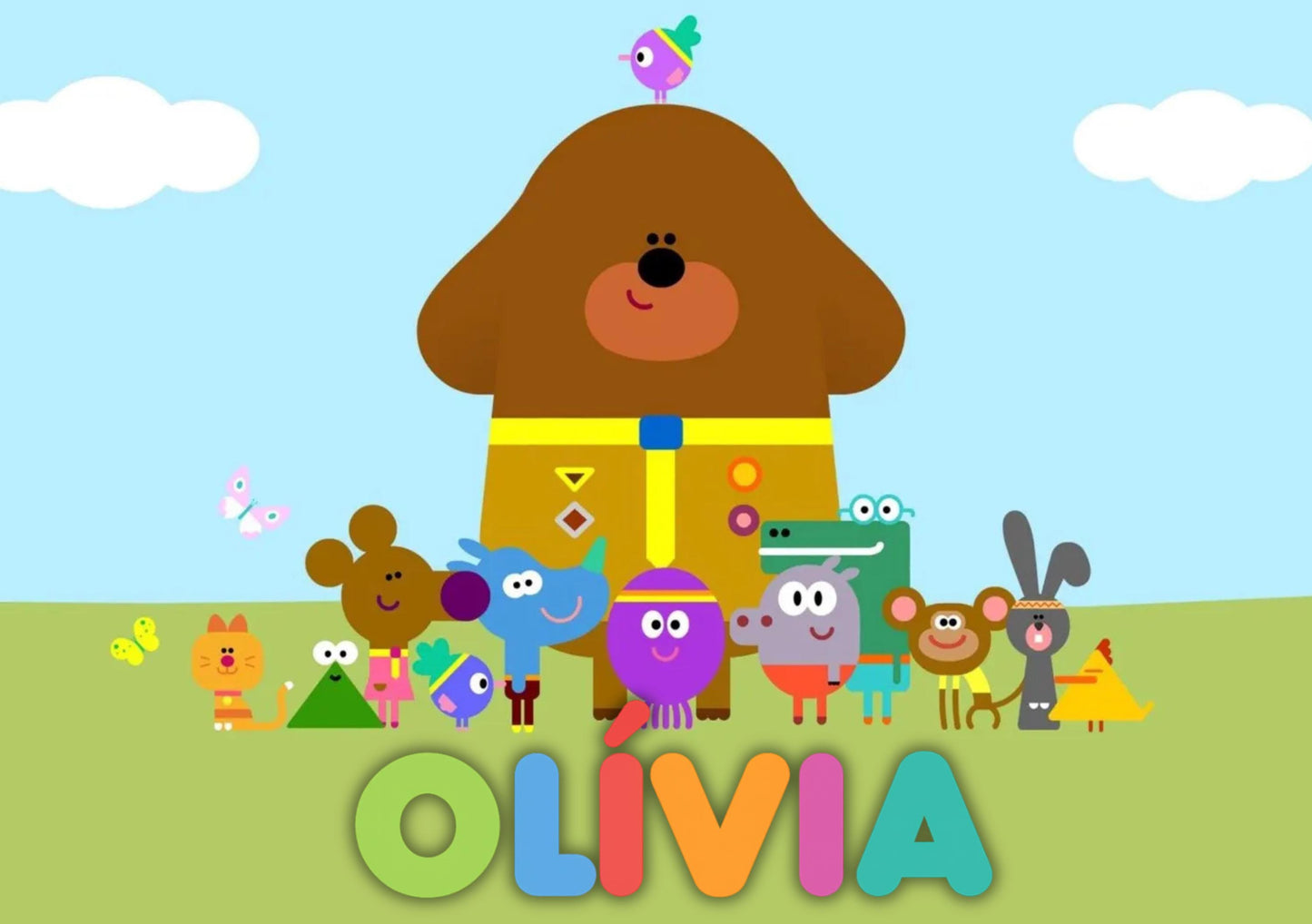 Personalised Duggee A3 Poster | Custom Cartoon Name Print