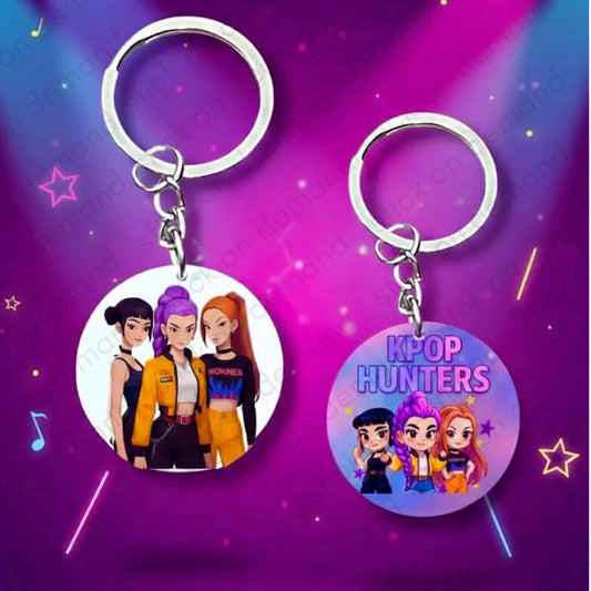 Kpop Hunters  Keychain Party Favor  — Cute Birthday Favour, Bulk Kids Party Gifts, Kpop hunters Party Favors