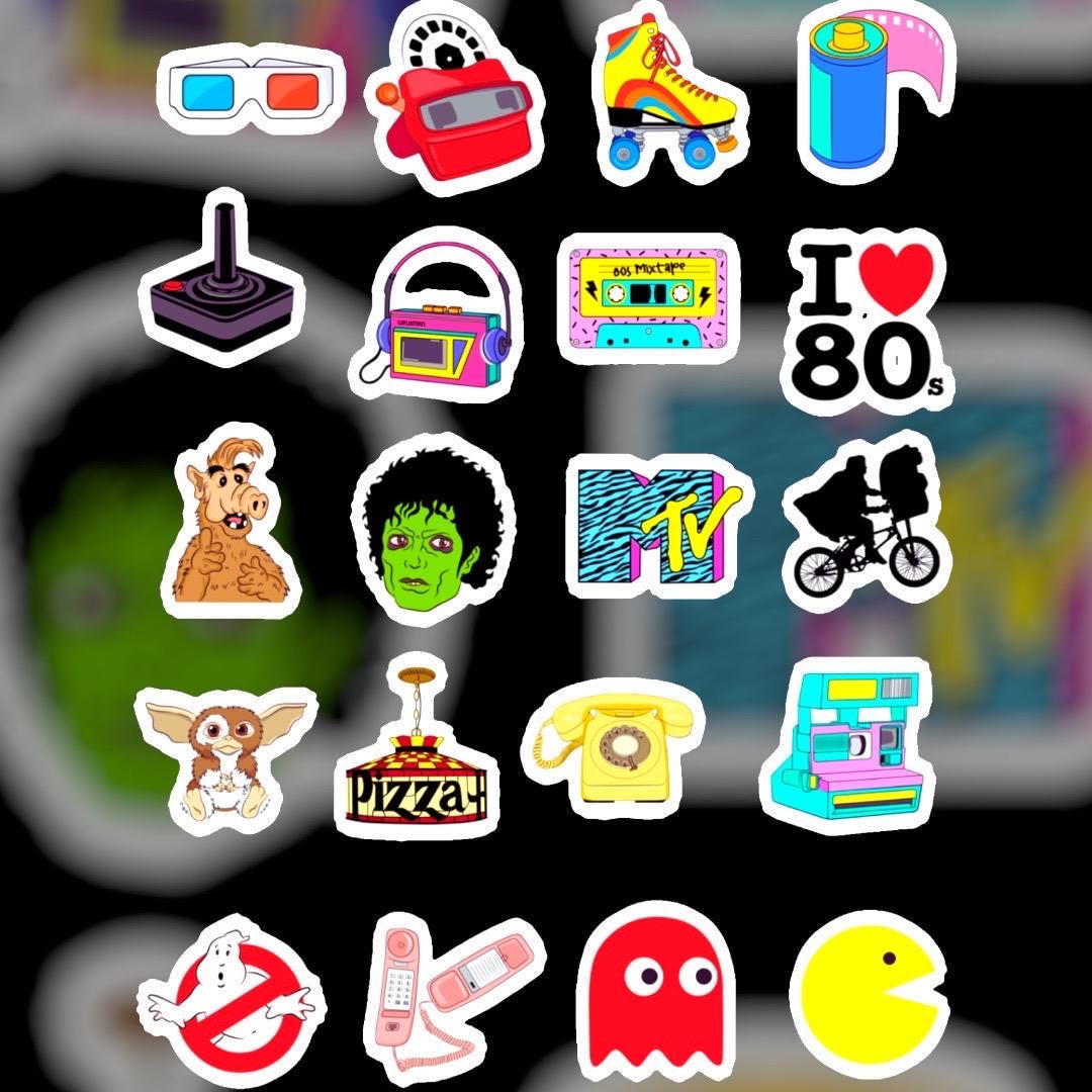 20 80’s Stickers