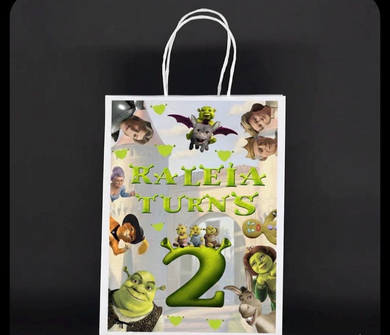 Personalised Small Shrek Party Favor Bag – Birthday Theme - Birthday Bag / Shrek  Party Favors Bag