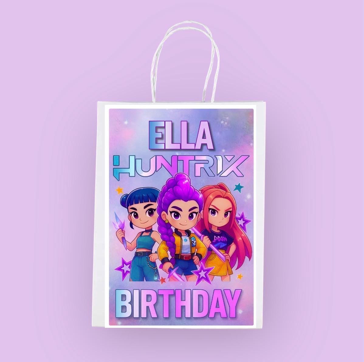Personalised Small  Kpop  Party Favor Bag – Birthday Theme - Birthday Bag / Kpop  Party Favors Bag