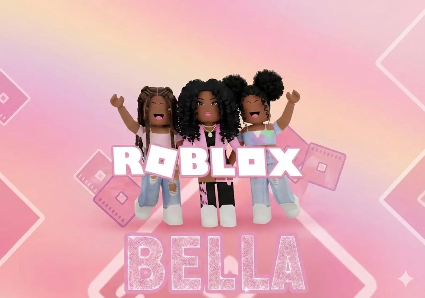 Personalised Laminated  Roblox Girls Placemat & Coaster Tableware – Custom Designs Available - Personalised kids placemat